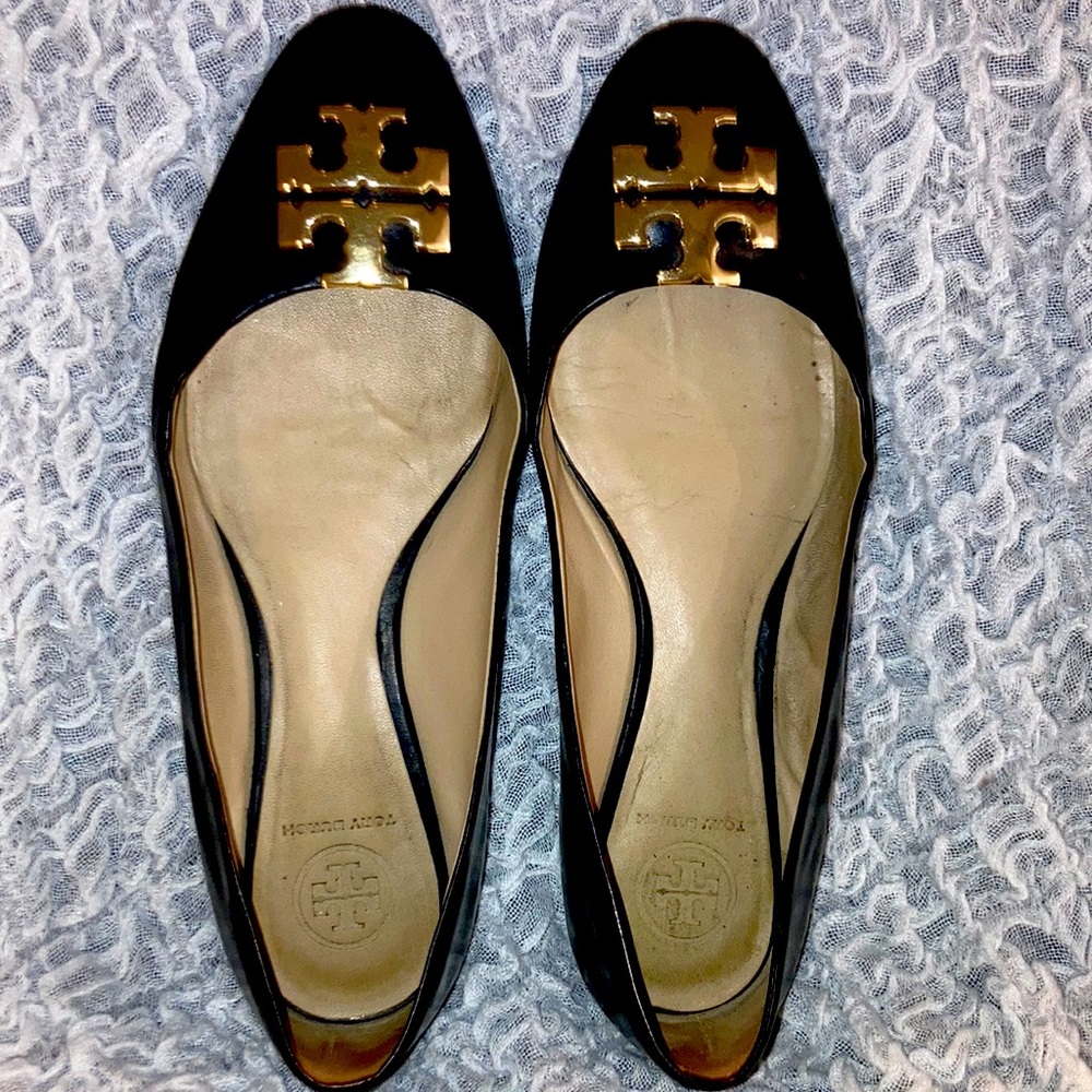 Tory Burch size 7M black leather flats